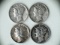Lot of 4 1944-P/S .90 Silver Mercury Dimes