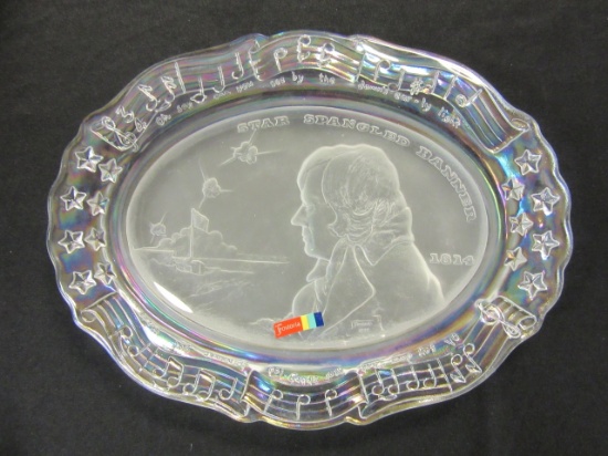 Fostoria 1972 Francis Scott Key Glass Plate