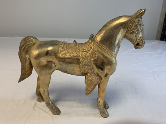 Vintage Gold Tone Metal HORSE Figure