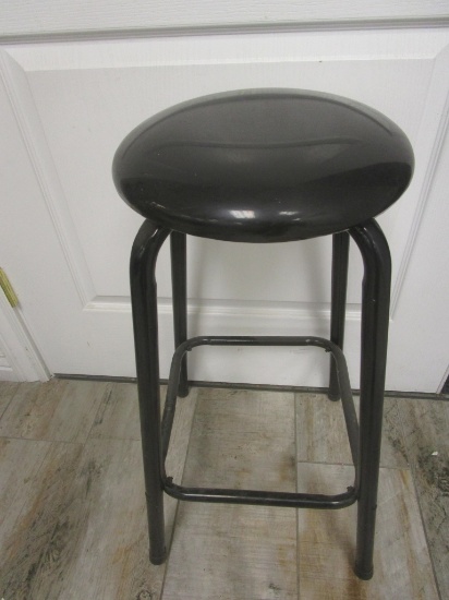 Simple Black 4-Legged Counter Stool