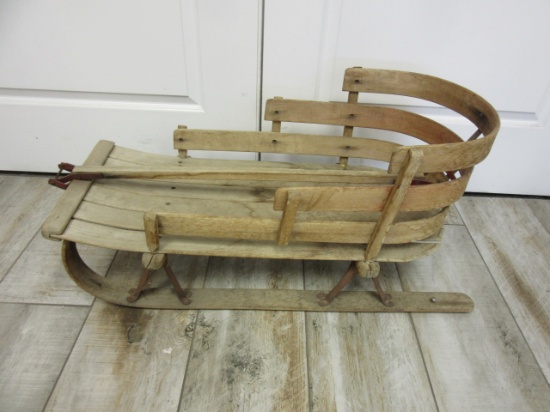 Antique Sled with Steel Runners