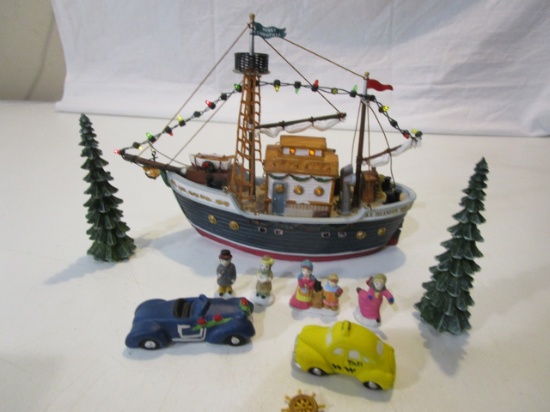 Christmas Boat with Additional Decor