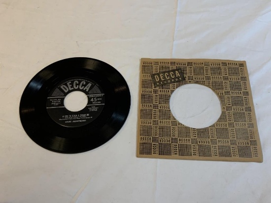 LOUIS ARMSTRONG I Get Ideas 45 RPM Record 1951