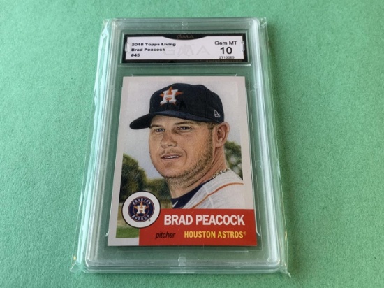 BRAD PEACOCK 2018 Topps Living Graded 10 GEM MINT