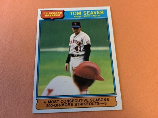 TOM SEAVER Record Breaker 1976 Topps Baseball Card