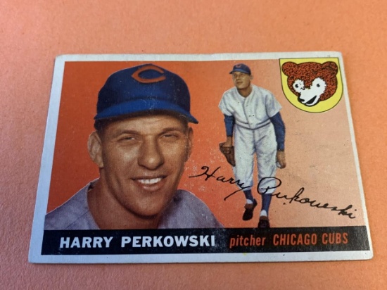 HARRY PERKOWSKI Cubs 1955 Topps Baseball Card