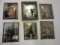6 Framed Deltex Reverse-Painted Silhouettes