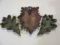 3 Leaf Shaped Dishes, 2 Ceramic 1 Wood