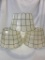Lot of 3 Vintage Opaque Shell Like Lamp Shades