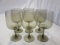 Lot of 6 Gray Wine Glasses