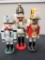 Lot of 3 Nutcrackers, One is Missing His Nose
