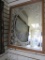 Wood Framed Mirror With Floral Motif
