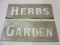 Herbs Garden 2 Metal Signs
