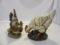 Lot of 2 Chicken Figurines
