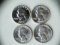 Lot of 4 .90 Silver Quarters (1943,195,1964,1964)