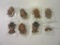 7 WWE Wrestler Keychains & 1 Pair of Earrings
