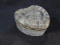 Heart Shaped Crystalline Box With a Gold Trim