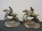 Vintage Brass Horse Figurine Bookends