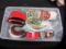 Box Lot of Crafting Supplies, Incl. Ribbon