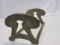 Vintage Art Deco Metal Adjustable Book Ends