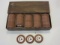 Box of Vintage Clay Poker Chips w/ Crescent Moon