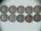 Lot of 10 1962/1963 .90 Silver Roosevelt Dimes