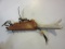 Knife With Tusk Handle and Leather Sheath