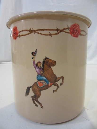 Marble Canyon Western Rose Enamelware Canister