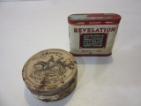 Lot of 2 Vintage Tins, Including: Revelation