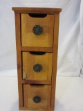 3 Drawer Wood Shelf