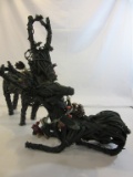 Lot of 2 Decorative Branch Reindeer