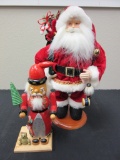 Santa Nutcracker and Figurine