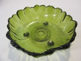 Large Green Flower-Shaped Bowl