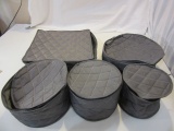 5 Piece Quilted China Storage Set
