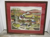 Framed Franeck Farm Landscape Art Piece