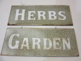 Herbs Garden 2 Metal Signs
