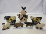 Lot of 7 Farm Animals Kitchen Decor