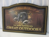 Welcome To The Great Outdoors Wall Sign