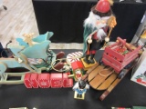 Lot of Nutcrackers, Miniature Sleighs, etc