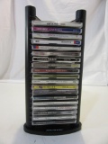 Atlantic CD Rack Full of Misc. CDs Including Elvis