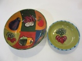 2 Certified International Vegetable Themed Bowls