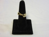18K Gold Filled Scissor Ring Size 8