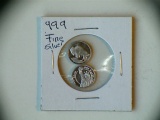 Pair of .999 Silver 1 Gram Bullion
