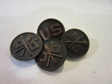 Lot of 4 Military Lapel Pins