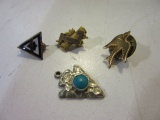 Lot of 3 Misc. Pins And A Pendant