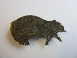 .925 Silver 4.6g Beaver(?) Brooch