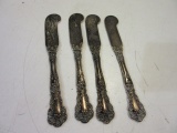 Lot of 4 Sterling Silver Butter Knives