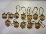 Lot of 12 National Safety Council Keychains