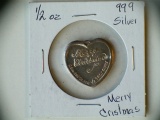.999 Silver 1/2oz Merry Christmas Bullion