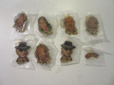 7 WWE Wrestler Keychains & 1 Pair of Earrings